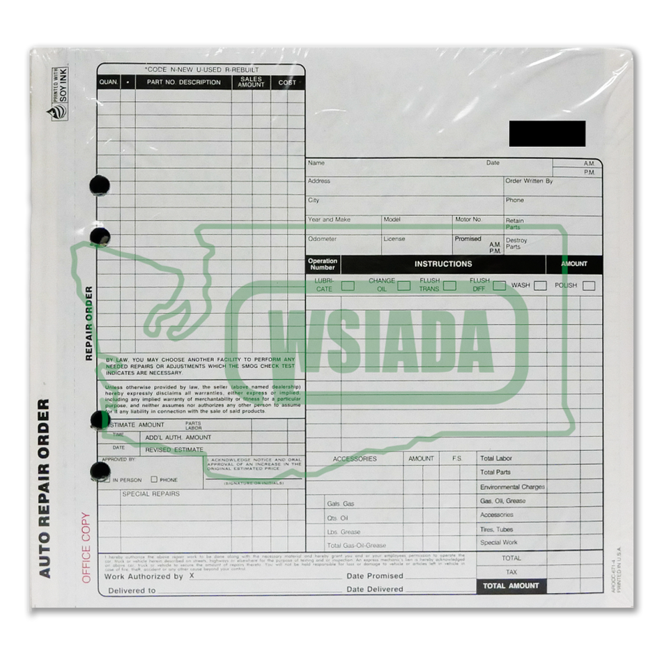Auto Repair Order