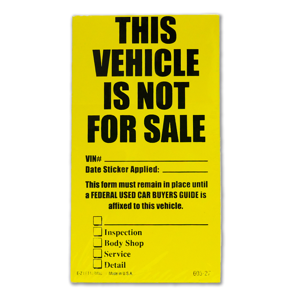 Not For Sale Decal