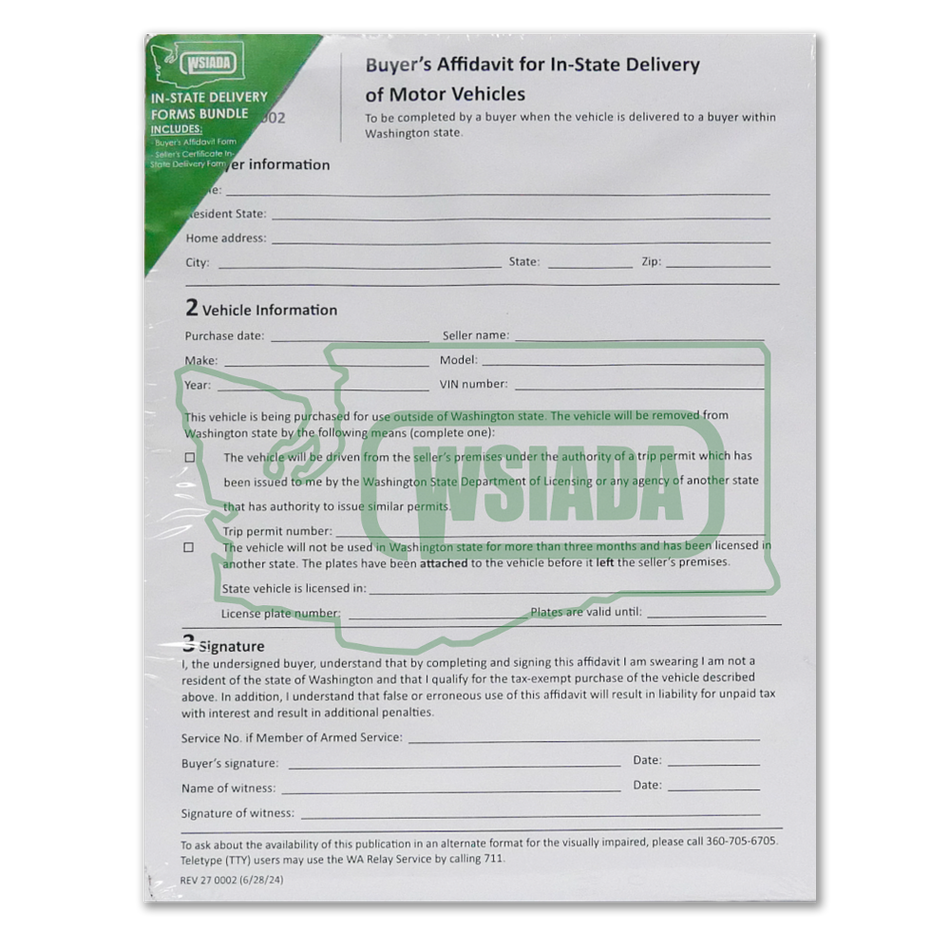 In-State Delivery Forms Bundle