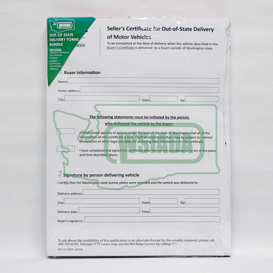 Out-of-State Delivery Forms Bundle