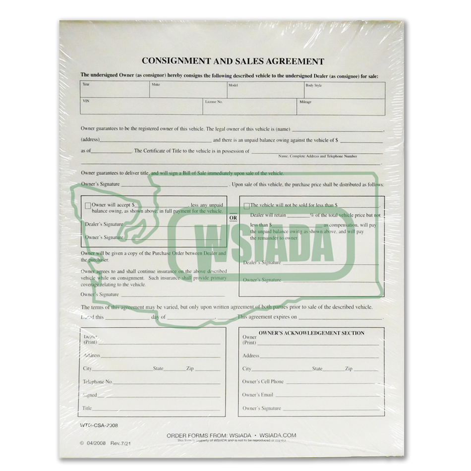 Consignment and Sales Agreement