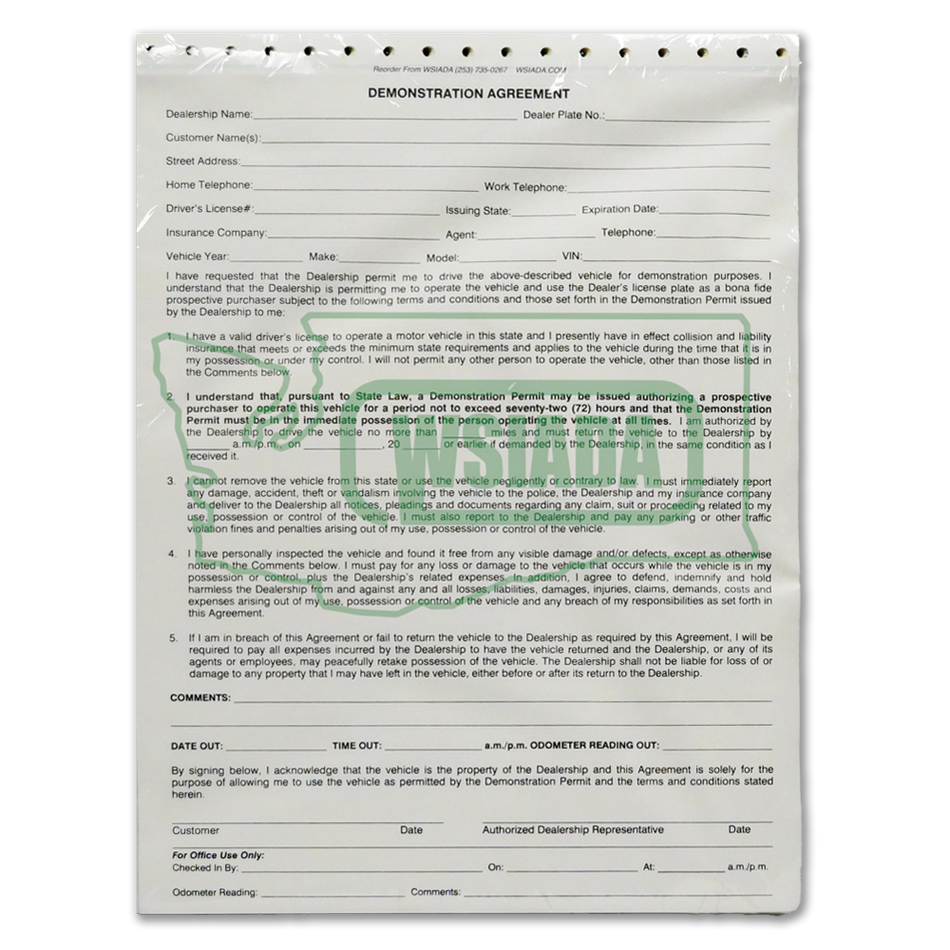 Demonstration Agreement
