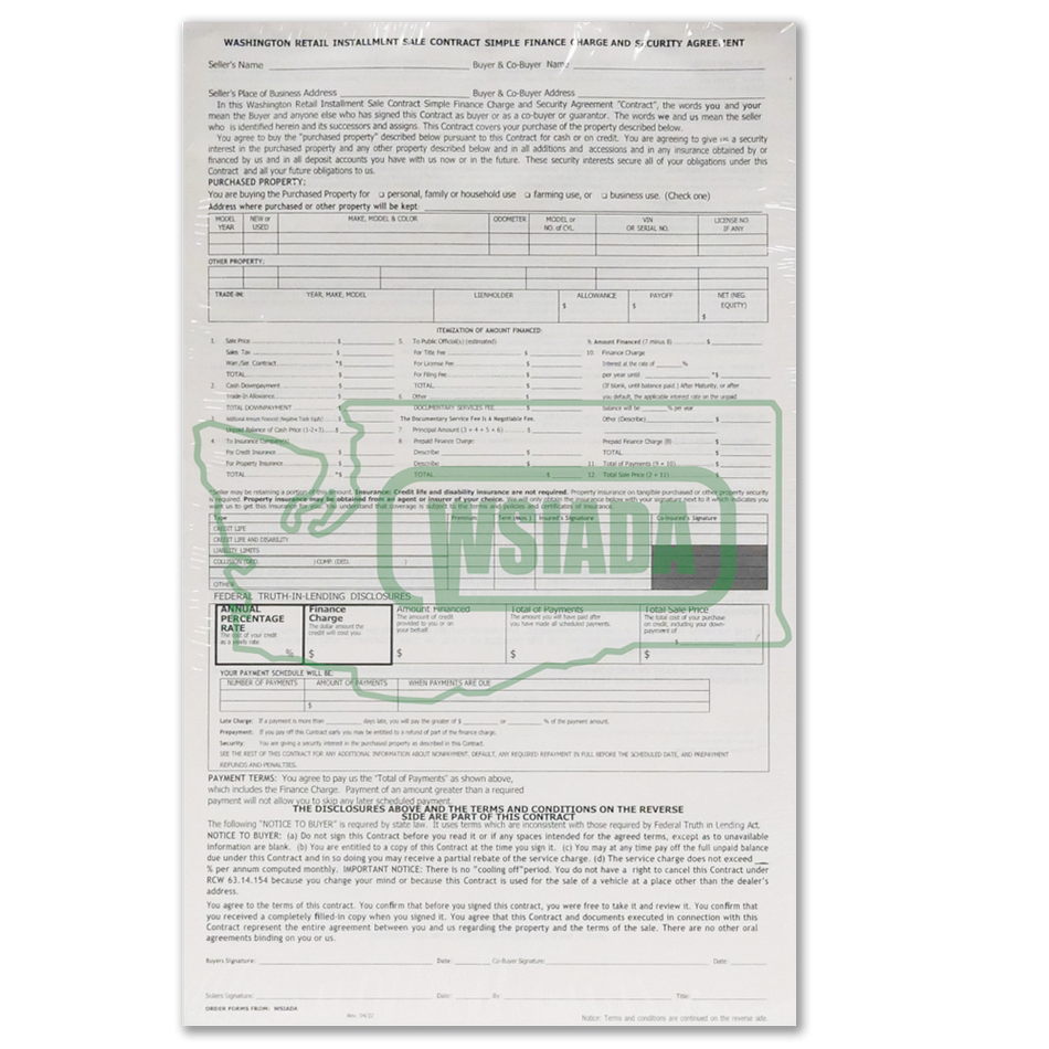 Retail Installment Contract