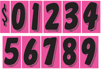 7.5" Pink/Black Stickers